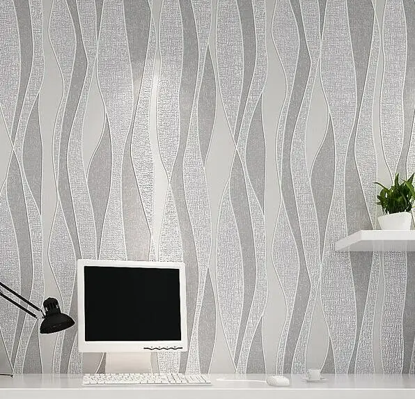 

Luxury Non-woven Wallpaper Plain Minimalist Living Room Warm And Fashion Curve Wallpaper Roll Bedroom Wall Paper TV Backdrop
