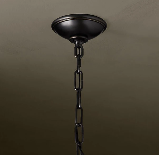 Nordic America IKEA simple modern creative style vintage rural iron black bird cage pendant lamp with Edison candle bulbs