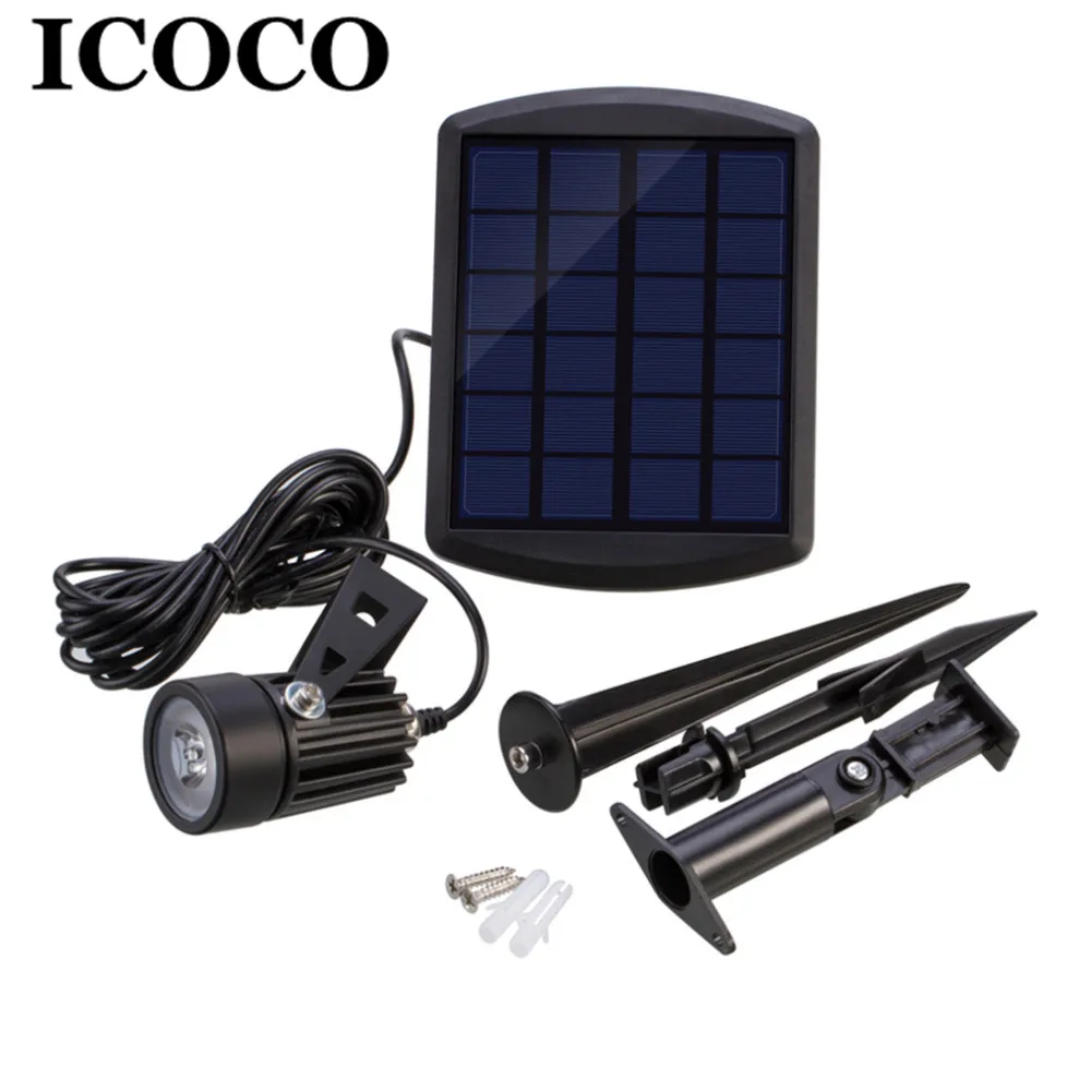 

ICOCO BSV-SL101 Solar Power LED Spot light Energy Saving Waterproof Lawn Lamp with Solar Panel for Garden Landscape Drop Ship