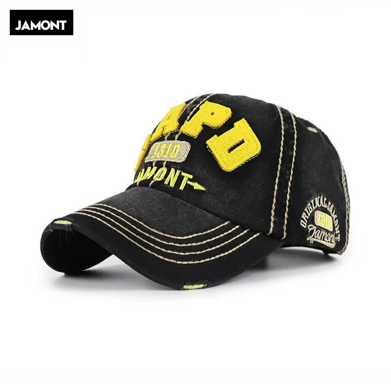 

JAMONT New Washed Cotton Baseball Cap 2019 Snapback Hat For Men Women Dad Hat Embroidery Casual Cap Casquette Hip Hop Cap