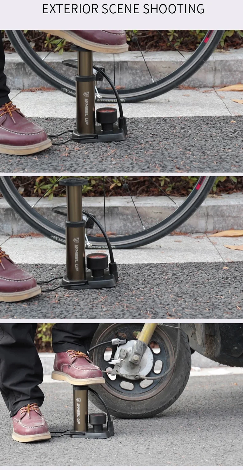 Портативный велосипедный горный велосипед мини воздушный насос для ног педали для прессования шин с манометром легкий