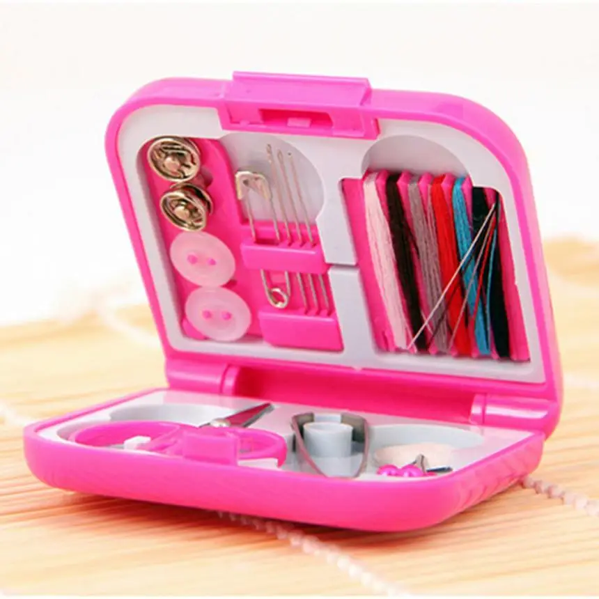 

Plastic containers Portable Travel Sewing Kits Needle Threads Box Thimble Threads Home Tools Home Decoration Storage Box case