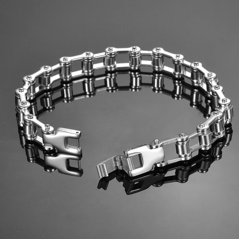 

Punk Biker Bicycle Motorcycle Link Chain Bracelet For Women Men Jewelry Fashion Stainless Steel Bracelets & Bangles