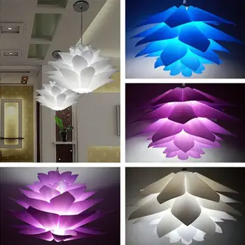 

DIY lampshade flower light lotus shape fixture pendent bedroom shops led hanging lamp