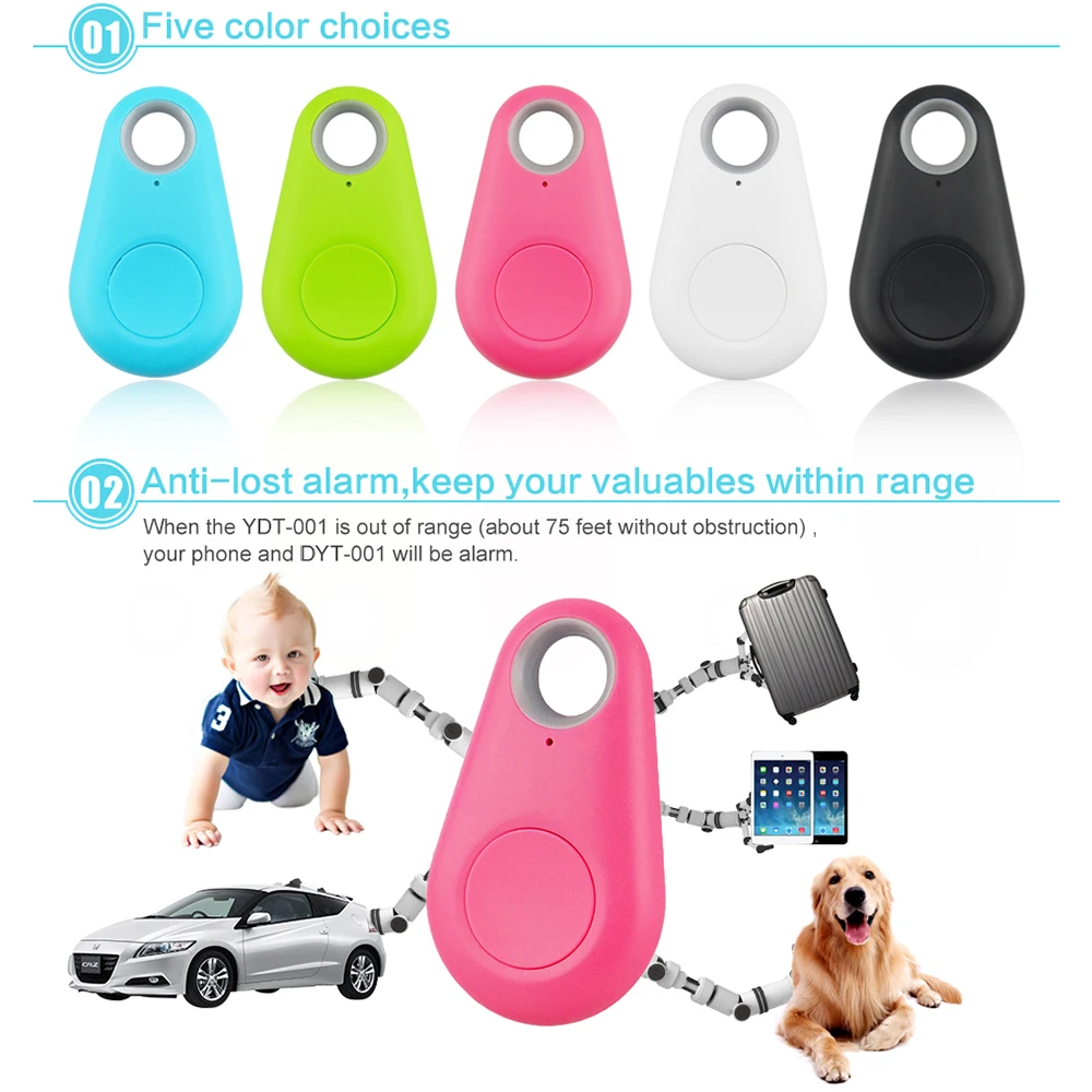 Rastreador GPS a prueba de agua accesorios para perros 5 colores Bluetooth 4,0 rango efectivo 75 pies Anti-Pérdida rastreador para mascotas en espera de 6 meses