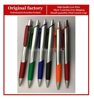 

Square plastic ballpoint pen retractable click ball pen printing customer logo