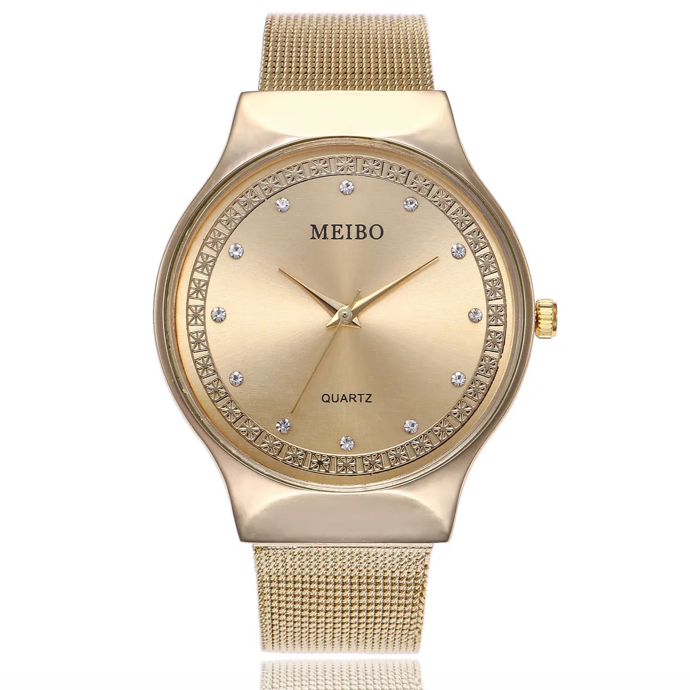 Роскошные женские часы Geneva известных брендов, стразы, женское платье, кварцевые сетчатые часы с ремешком из нержавеющей стали, наручные часы