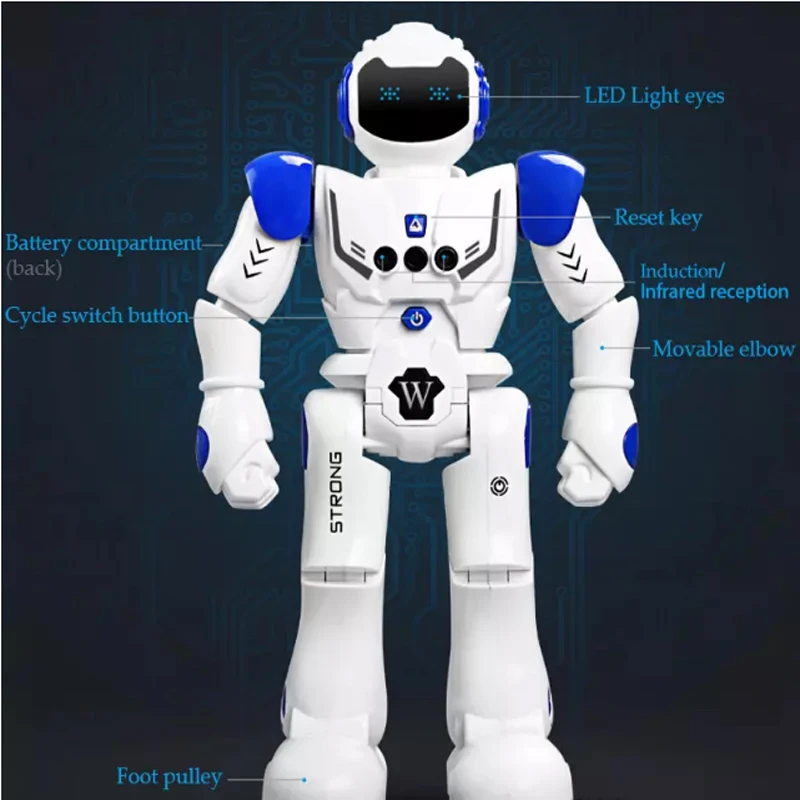

Remote Control Smart Program Intelligent Robot Walk Slide Dance Music Talk Demostration Interactiv Gesture Inductive Warrior Toy