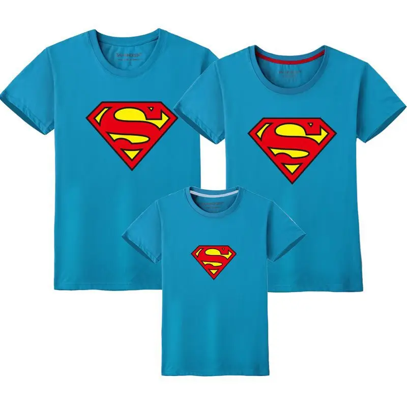 

Superman Mother father son daughter t-shirts family matching tops tees Clothing