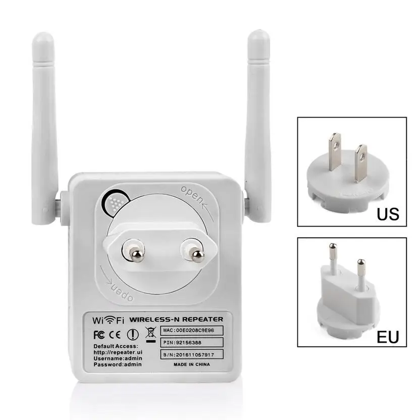 Wi Fi ретранслятор 300 Мбит/с Беспроводной сети повторитель 2dBi антенны усилитель