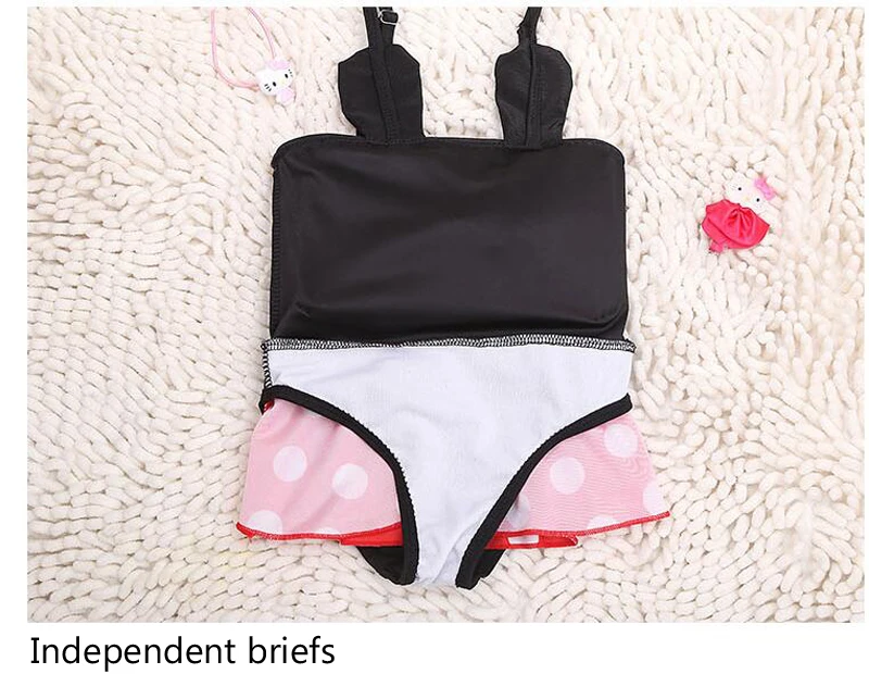 4-22KG Baby Girls Swimwear Two Pieces Summer Baby Swim Suit Toddler Cartoon Bikini Sets Girls Princess Swimming Skirt Hat (9)