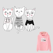 

Patches Cats Clothes Appliques Stickers Washable DIY Accessory Transfer Iron On Clothing Patch Decoration for Tee Shirts
