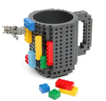 

Creative Milk Mug Coffee Cup DIY Creative Build-on Brick Mug Cups Drinking Water Holder Compatible All Building Blocks