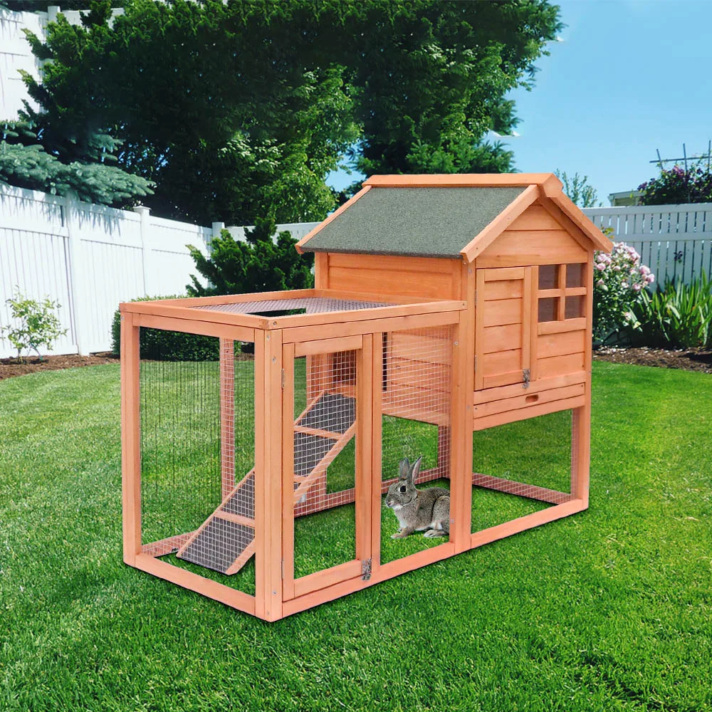 

Wooden Rabbit Chicken Hutch Birds Animals House Large Cabin Pigeon Cat Dog Bird Rabbit Cage Pets house Outdoor courtyard