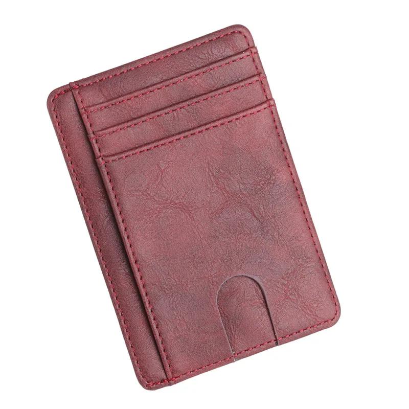 KUDIAN BEAR Rfid мужской бумажник из искусственной кожи винтажный кредитный держатель для карт бизнес бренд мужские кошельки кошелек billetera hombre BID251 PM49 - Цвет: Red