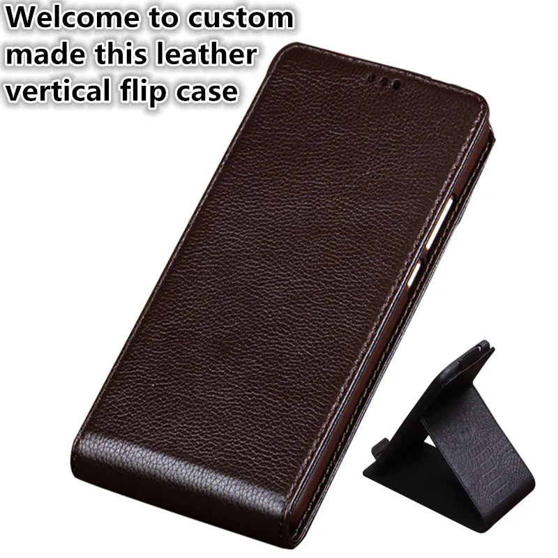 

ZD02 Genuine Leather Flip Cover Case For Sony Xperia L3(5.8') Vertical flip Phone Up and Down Leather Cover phone Case