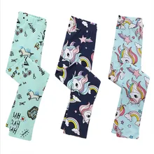 Unicorn Leggings Girls Baby Kids Pants Trousers for Girls Children Legging Elasticity Breathable Soft Print Girl Leggings Pants fashion girl leggings pure color ballet dance cute cat print children leggings soft comfort girls legging 3 6 years old