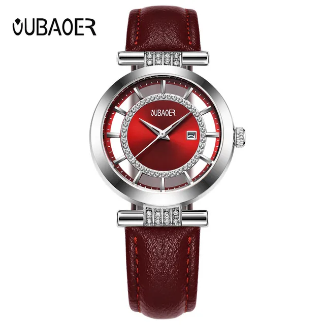 OUBAOER Fashion Leather Bracelet Watches Women Top Luxury Brand Ladies Quartz Wa OUBAOER Fashion Leather Bracelet Watches Women Top Luxury Brand Ladies Quartz Wa