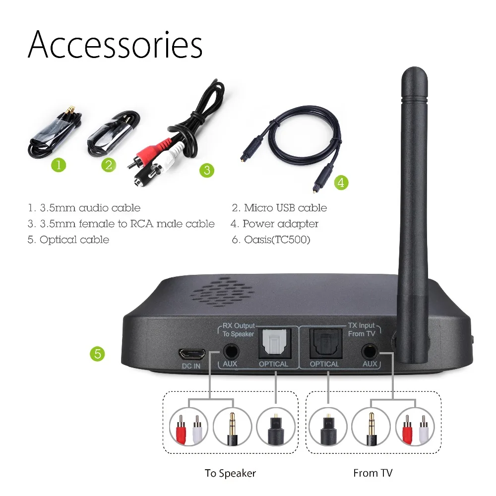 Transmissor e Receptor sem Fio Desvio e Trabalho Bluetooth para Áudio Avantree Aptx hd Long Range Transmissor Tv Bluetooth - Image 4
