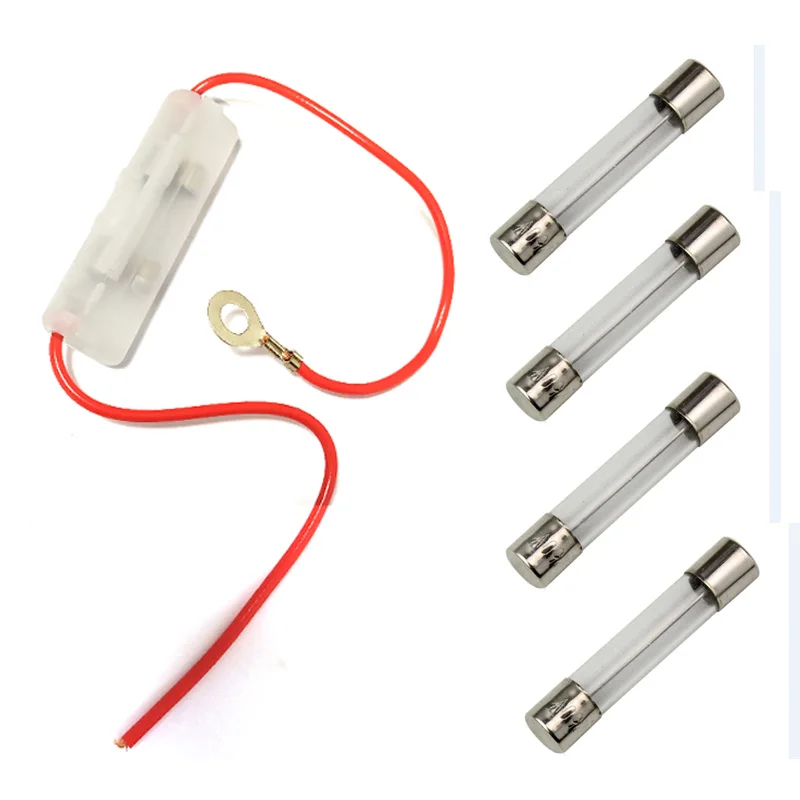 

Motorcycle In-line Fuse Holder Box 6x30 Double solder protection For Moped Scooter ATV Go Kart Motorbike E-bike