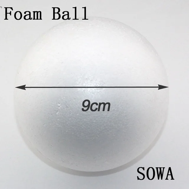 Free Shiping Size 9cm Natural White Styrofoam Round Balls Craft Ball
