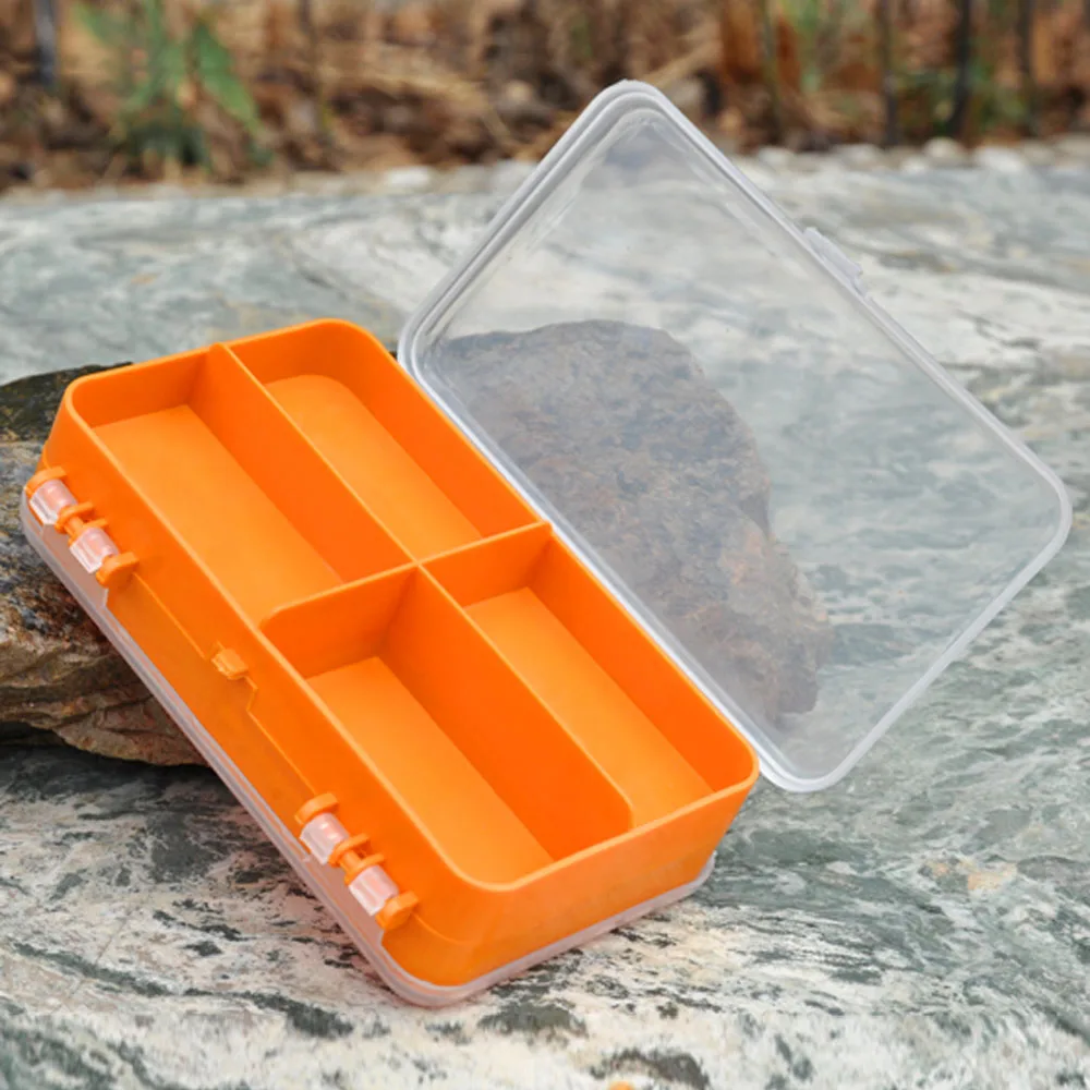 14 * 8.3 * 4.1cm Double Sided Transparent Visible Plastic Fishing Box