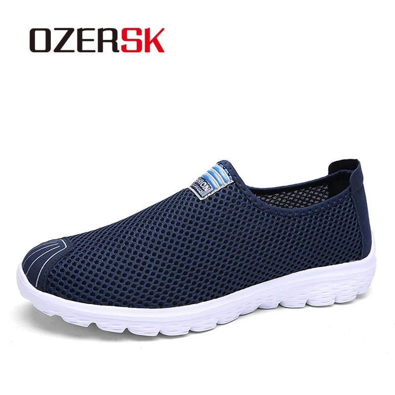 

OZERSK 2019 New Mesh Shoes High Quality Walking Summer Men Breathable Comfortable Sneakers Men Casual Shoes Unisex Shoes