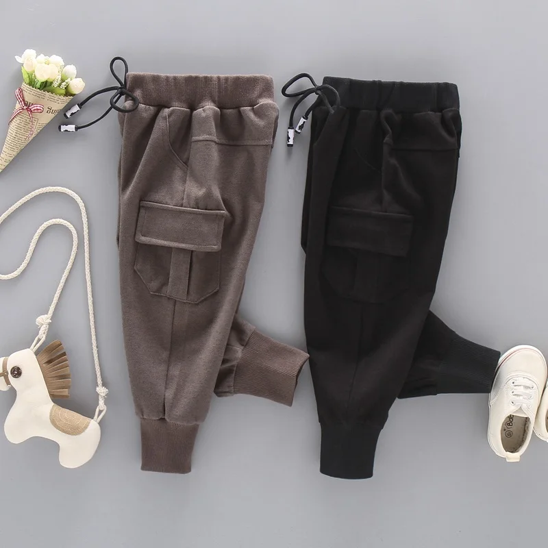 COOTELILI Fashion Active Boys Trousers Pants Baby 2019 Clothes Solid Sweatpants for 2-7t years boys full pants Kids Trousers (3)