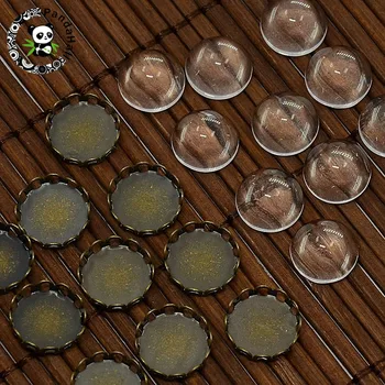 

10mm Clear Glass Cabochon Domed Magnifying Round Cover for DIY Photo Cabochon Making Cadmium Free & Nickel Free
