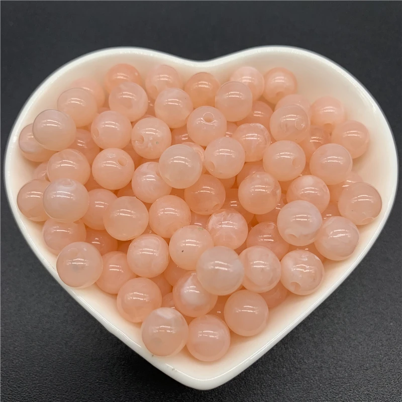 6mm 8mm 10mm Acrylic Spacer Beads Round Loose Cat's Eye Beads For Jewelry Making DIY Bracelet Necklace Accessories