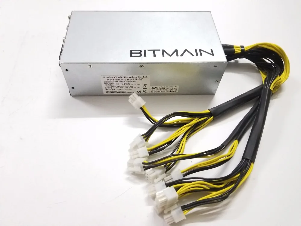 YUNHUI BTC LTC DASH BITMAIN APW7 1800 Вт блок питания для Antminer S9 S9i Z9 L3+ D3 T9+ E3 Innosilicon A9 D9 A10 ETH PSU