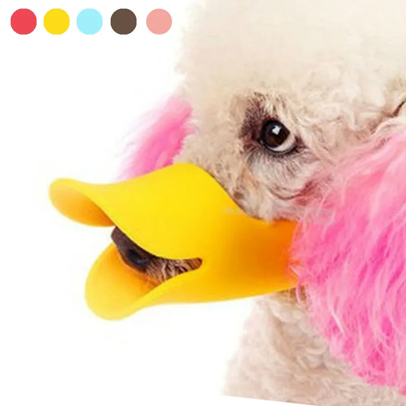 

Dog Muzzle Silicone Cute Duck Mouth Mask Muzzle Bark Bite Stop Small Dog Anti-bite Masks For Dog Products Pets Accessories 20S1