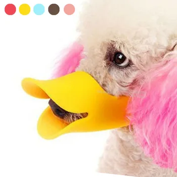 

Dog Muzzle Silicone Cute Duck Mouth Mask Muzzle Bark Bite Stop Small Dog Anti-bite Masks For Dog Products Pets Accessories 20S1