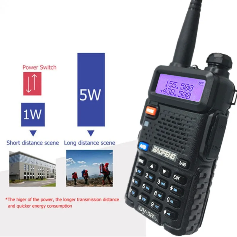 Портативная рация BAOFENG радиостанция VHF UHF CB Ham Любительский радиоприемник