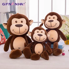 1pc 40/60/80CM Cute Large Hanging Hook and Loop Hand Monkey Plush Toys Stuffed Animal Knitted Boys Baby Doll Gift Presents