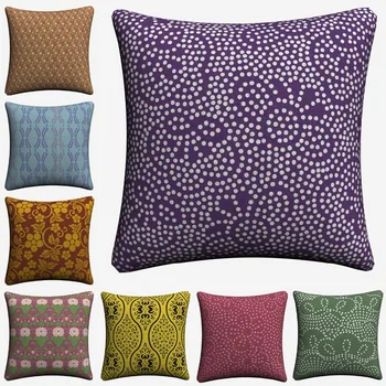 

Psychedelic Points Flowers Art Decorative Pillow Case For Sofa 45x45cm Linen Cushion Cover Home Decor Pillow Covers