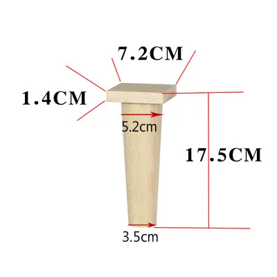 Скандинавском стиле мебель из цельного дерева ноги Многофункциональный ТВ шкаф ноги диван ноги дуба Деревянные ножки для стола табурет ножки мебель запчасти - Цвет: B4