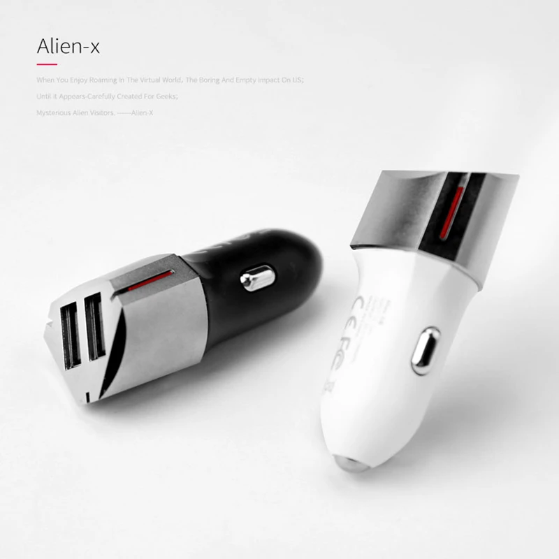 

Dual USB Car Charger 3A Output Mobile Phone Travel Adapter Cigar Lighter Metal Phone Usb Charger for iPhone 6/7/8/X Samsung