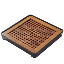 Крылья деревянный поднос для час диск чайная тарелка с поддержкой бытовой сухими пузырьками кунг-фу деревянный небольшой простой чайный блюдце