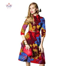 Модные женские платья весенние африканские платья с принтом три четверти рукав вечерние платья Плюс Размер 6xl африканская одежда офис WY004