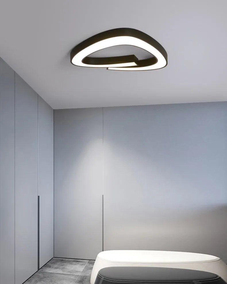 Lustre de Ferro Lustres de Teto para Sala Sala de Estar Preto Branco Levou Acrílico de Estar Bed Room Cozinha Luminárias Lighitng 5 cm Ultra Fino 6 cozinha 5cm ultra fino luminárias ligitng