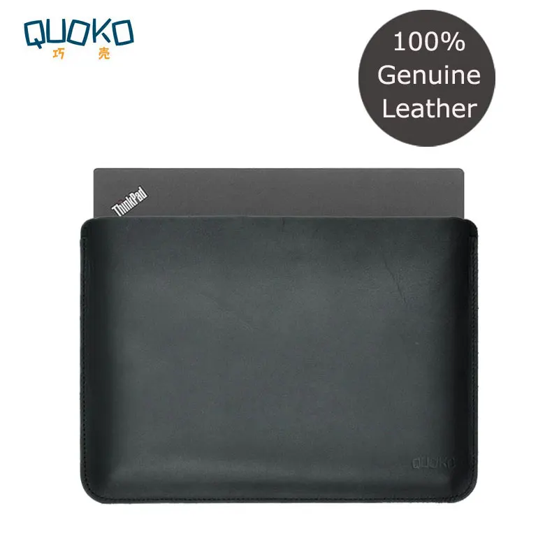 Simplicity and super slim 100 Genuine leather Laptop bag case Sleeve
