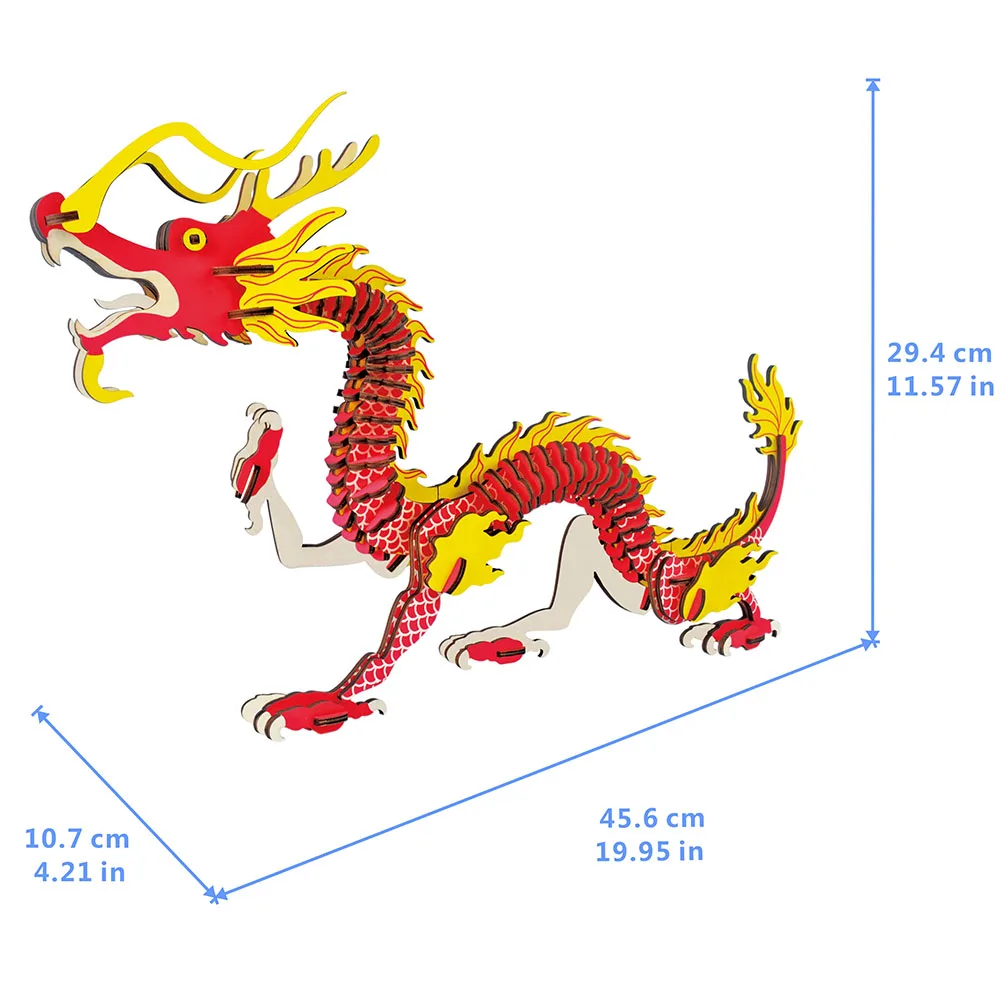 3D сделай сам Дракон деревянный пазл Дракон дровяной строительный комплект головоломка игра сборка игрушка подарок для детей и взрослых