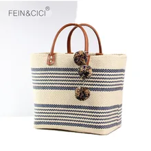 Пляжная сумка jumbo соломы Мужская тотализаторов летние сумки для женщин сумка для покупок в полоску плетеный желтый Новые поступления Высокое качество