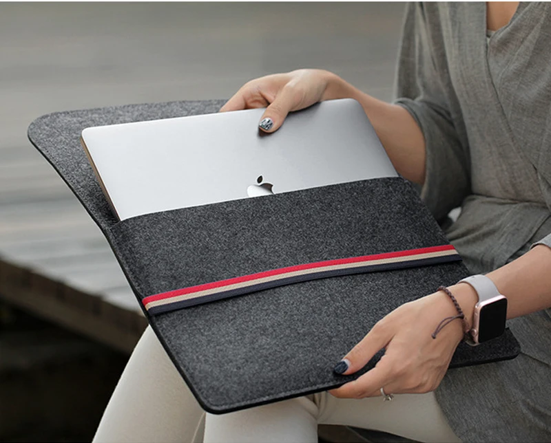 Чехол из шерсти и войлока для ноутбука Xiaomi Air 12 5 13 3 15 6 Macbook Pro Retina 11 14 15|Сумки чехлы