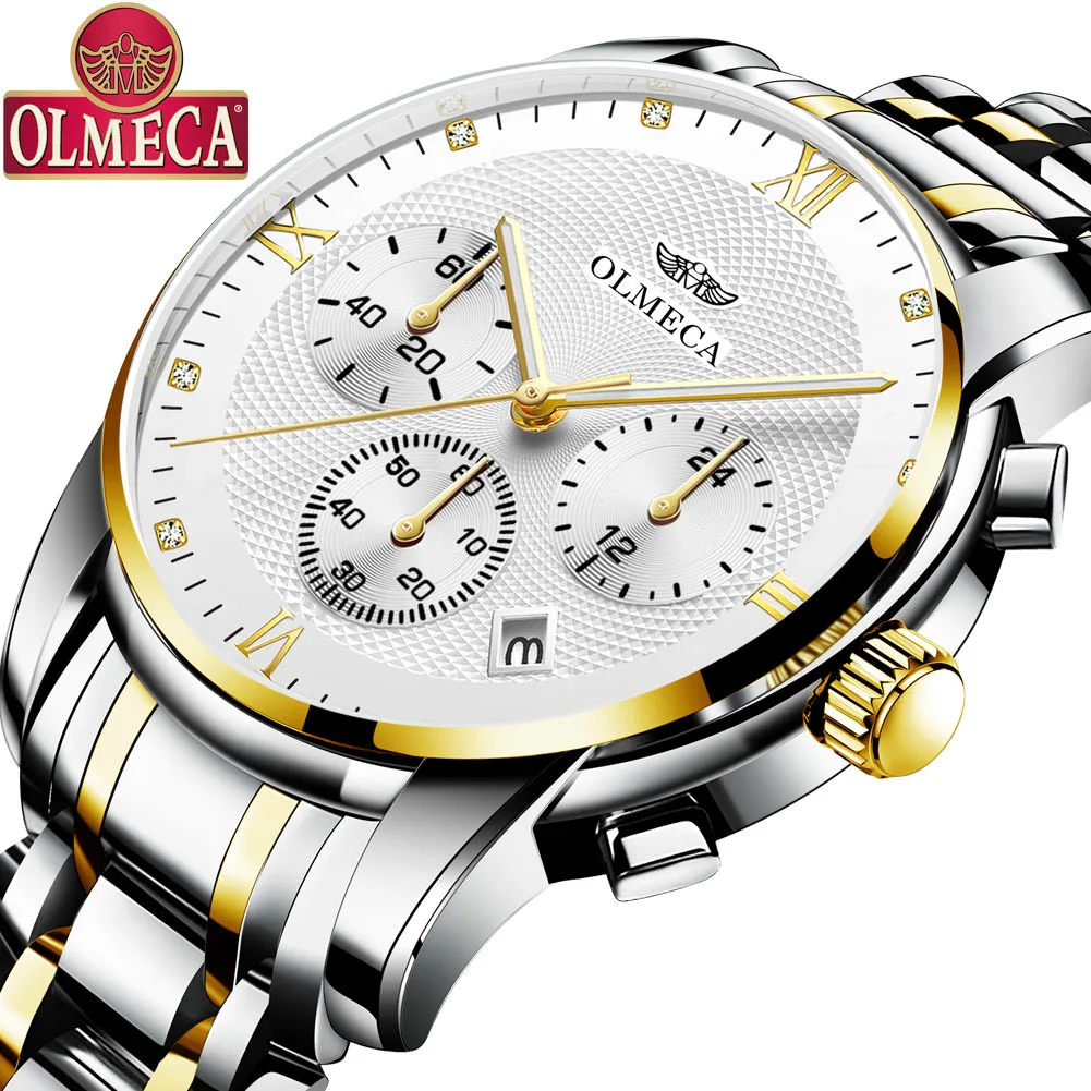 

New concept mechanical three-eye six-pin multi-function calendar sports waterproof men's quartz watch