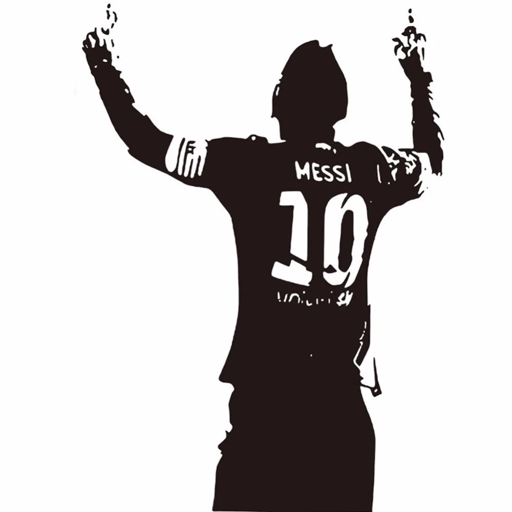 Лионель Месси настенная художественная наклейка Месси Классическая осанка виниловая настенная наклейка Месси Футбол звезды Плакат футбол домашний декор AZ399