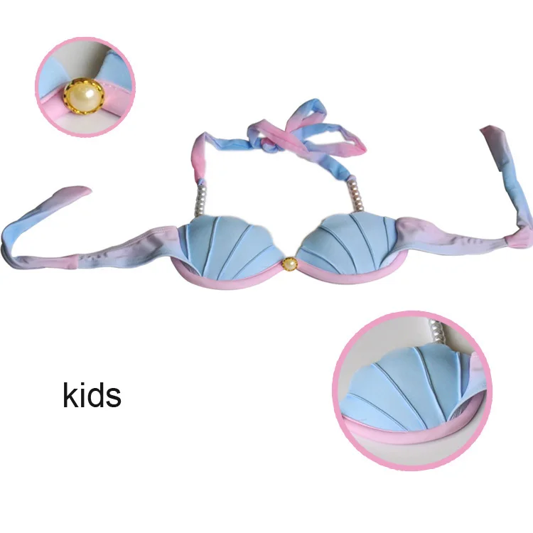 

mermaid tail top bra for kids summer funny in water