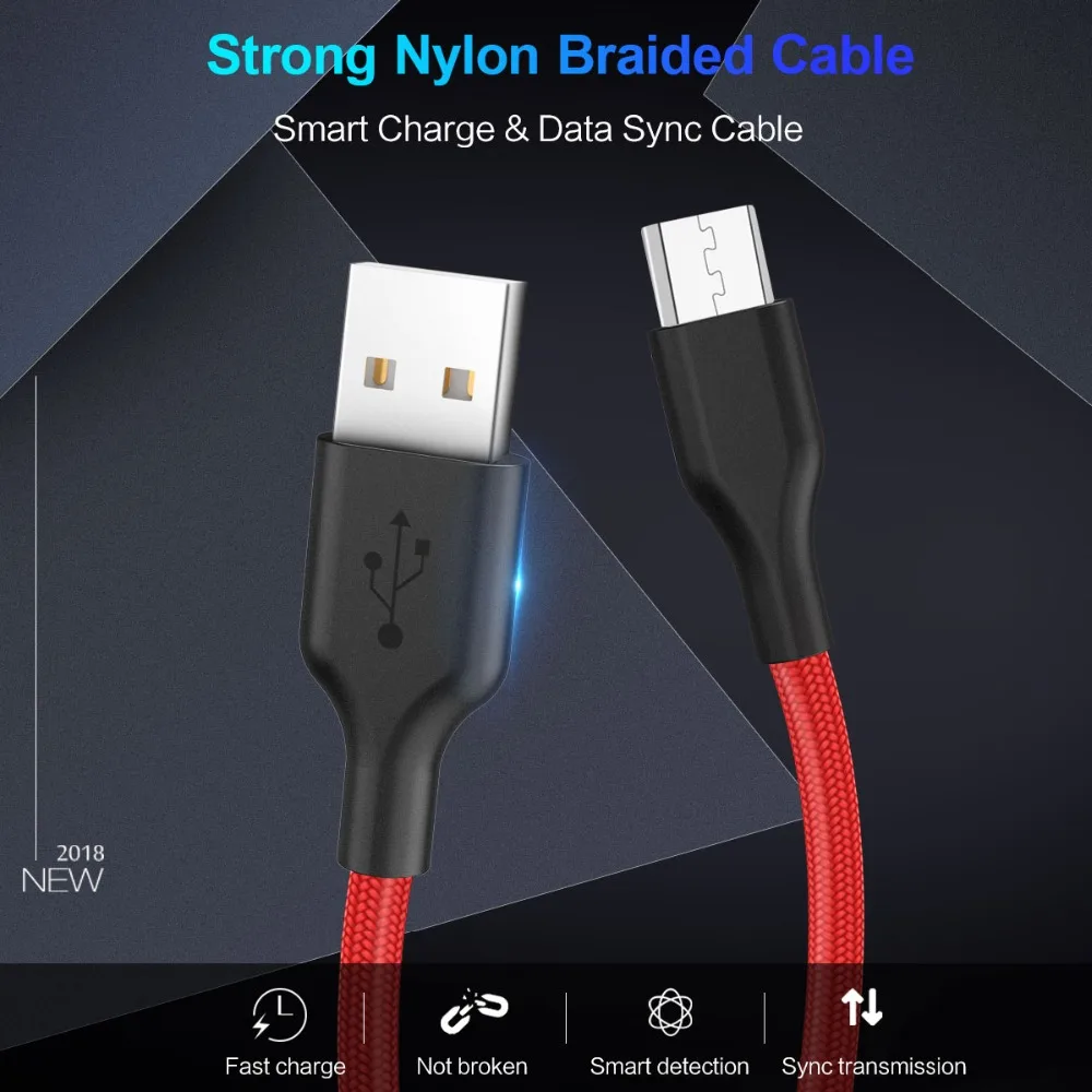 AIFFECT مايكرو كابل usb لسامسونج هواوي Xiaomi LG الهاتف المحمول المصغّر usb كابل كابل شاحن مزامنة البيانات 1 m 2 m الحبل البيانات. AIFFECT مايكرو كابل usb لسامسونج هواوي Xiaomi LG الهاتف المحمول المصغّر usb كابل كابل شاحن مزامنة البيانات 1 m 2 m الحبل البيانات.