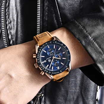 BENYAR Men Watches Brand Luxury Silicone Strap Waterproof Sport Quartz Chronograph Military Watch Men Clock